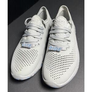 Crocs Literide 360 Pacer Sneakers Gray Blue Lace Up Camo Lightweight Wom 8